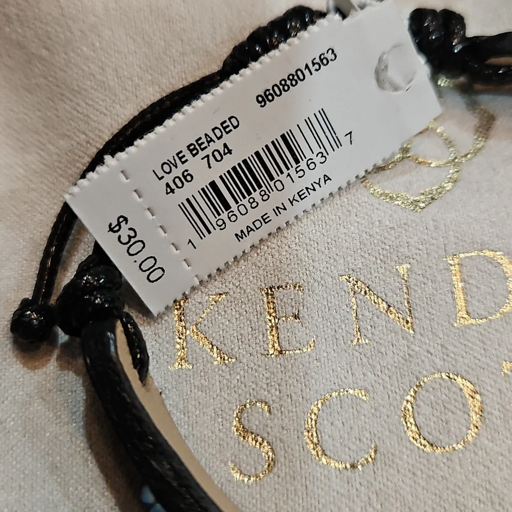 NWT KENDRA SCOTT‎ BLUE  LOVE BEADED FRIENDSHIP BRACELET ADJUSTABLE